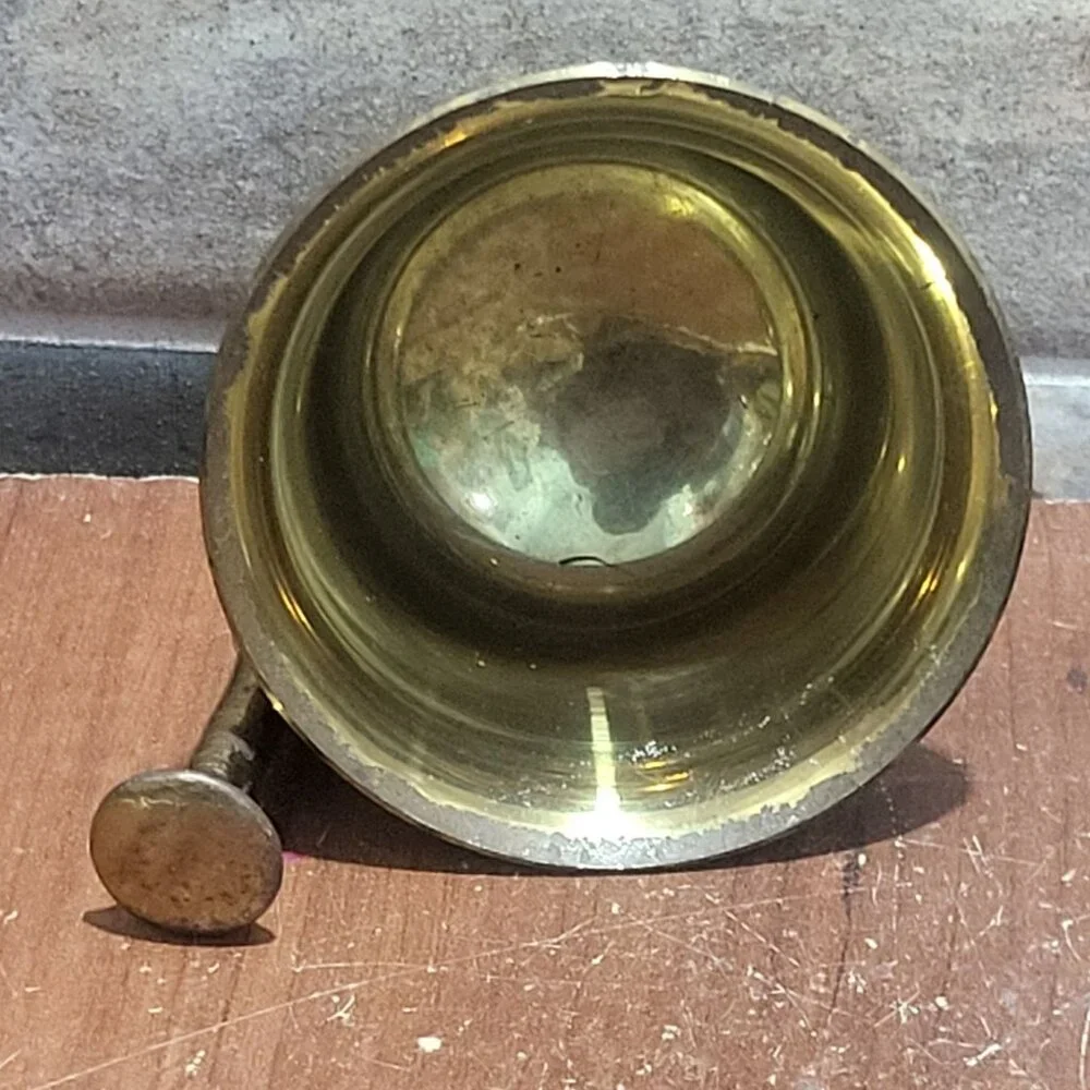 Antique Brass Mortar and Pestle Set